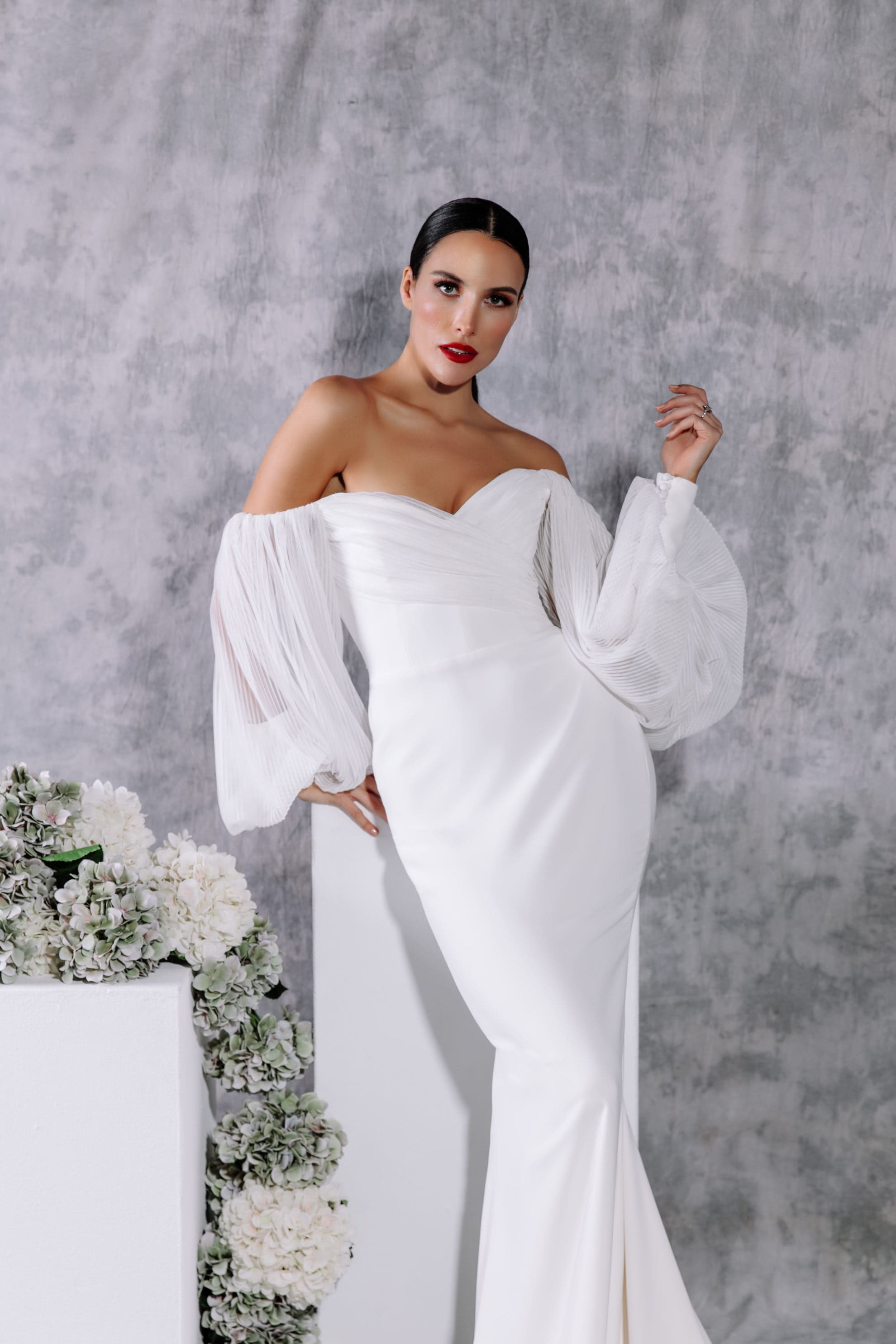 stylish lady with white elsa dress
