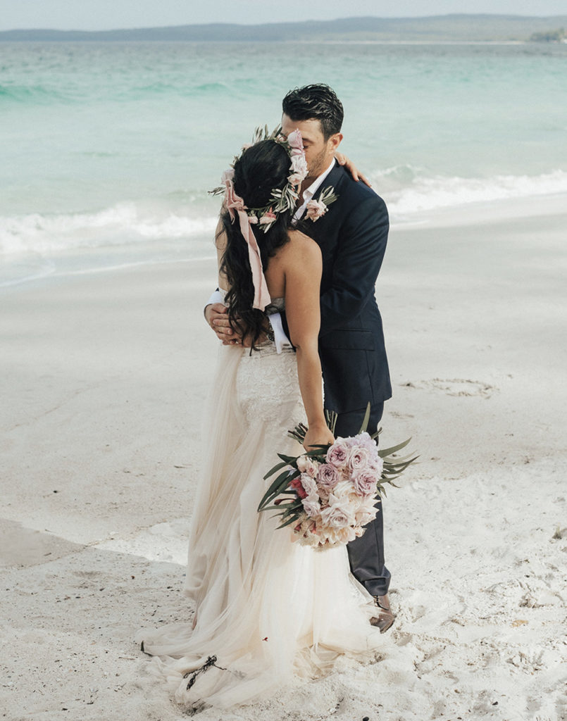 Couple for a wedding Shoot at beach